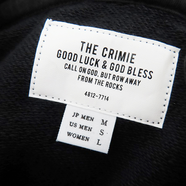 実際に弊社で買取させて頂いた【未使用】CRIMIE /クライミー VINTAGE OVERDYE OLD ENGLISH LOGO HOODIE/パーカー/CR1-02A5-CL72/Mの画像 2枚目