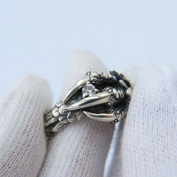 実際に弊社で買取させて頂いたBloody Mary/ブラッディマリー クロー/フラワー モチーフ リング w/2ダイヤモンド 13号の画像 7枚目