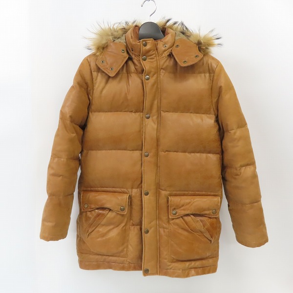 実際に弊社で買取させて頂いたPaulSmith/ポールスミス コレクション ファーフード付レザーダウンジャケット/L