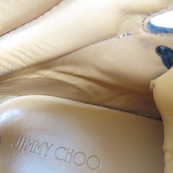 実際に弊社で買取させて頂いたJIMMY CHOO/ジミーチュウ スタースタッズ ハイカットスニーカー ブラック/45の画像 8枚目