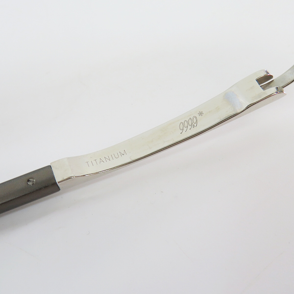 実際に弊社で買取させて頂いた999.9/フォーナインズ チタンフレーム 度入り眼鏡 S-111Tの画像 7枚目