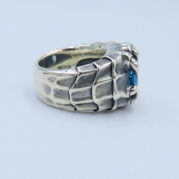 実際に弊社で買取させて頂いた【ギャラ付き】Bloody Mary/ブラッディマリー Seek/シーク/捜す リング w/スイスブルートパーズ 8号の画像 3枚目