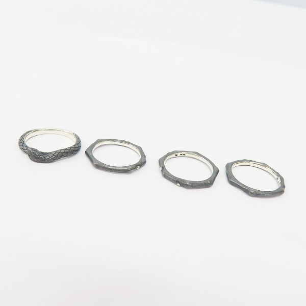 実際に弊社で買取させて頂いたBloody Mary/ブラッディマリー 茨/蛇 リング 4点セット