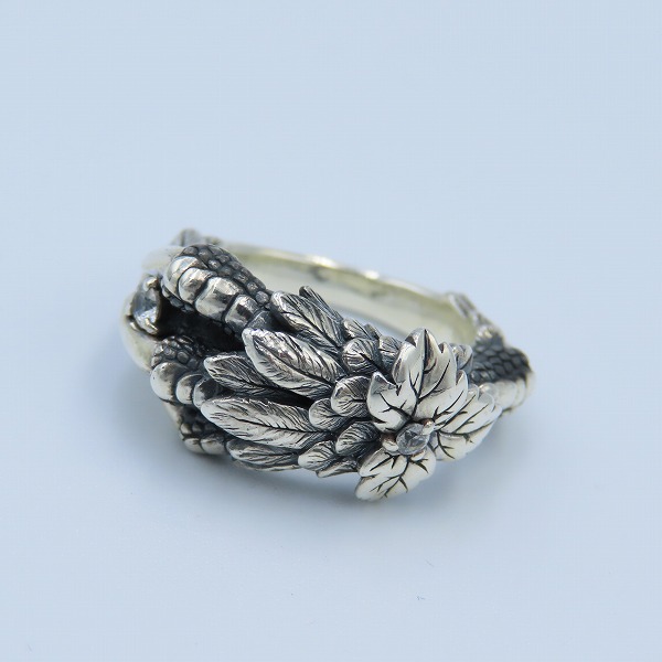 実際に弊社で買取させて頂いたBloody Mary/ブラッディマリー クロー/フラワー モチーフ リング w/2ダイヤモンド 13号