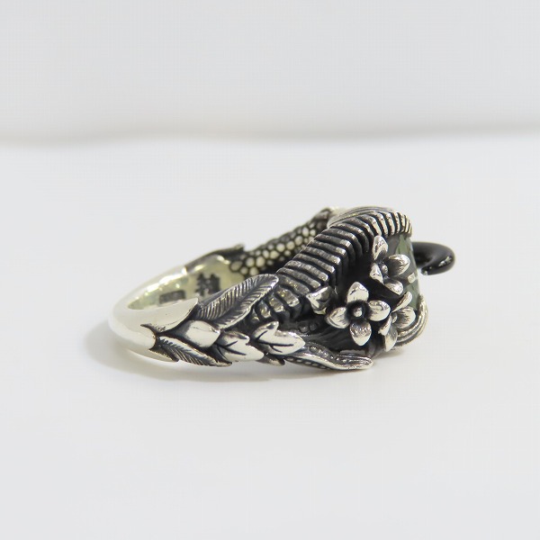 実際に弊社で買取させて頂いたBloody Mary/ブラッディマリー Rise/ライズ リング w/オニキスクロー&グリーンアメジスト 11号の画像 4枚目