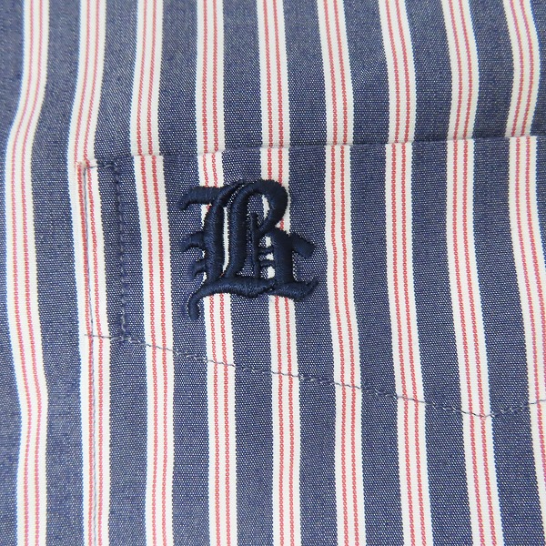 実際に弊社で買取させて頂いたBack Channel/バックチャンネル ストライプ 長袖 シャツ/Lの画像 3枚目