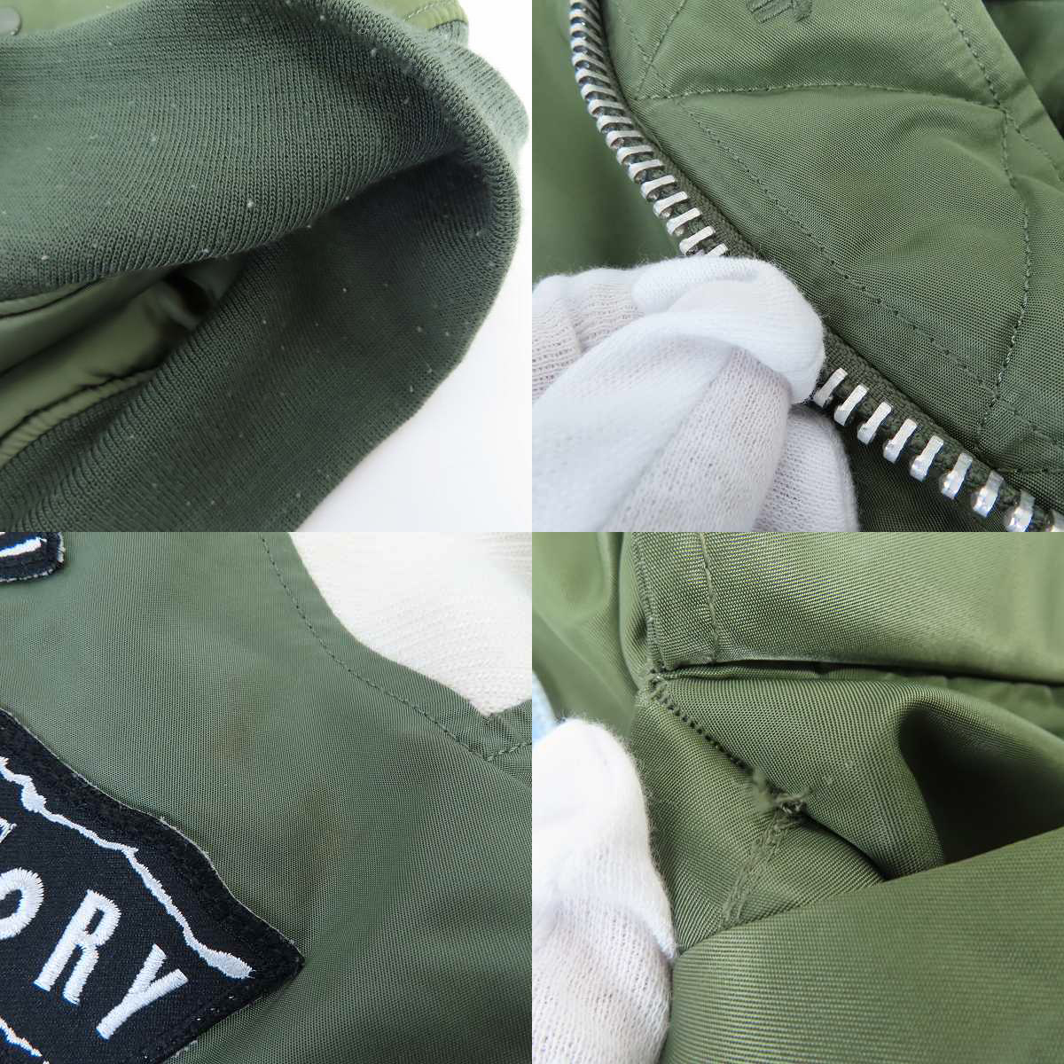 実際に弊社で買取させて頂いたSTUSSY×fragment design×ALPHA/ステューシー×フラグメント×アルファ 25周年記念 MA-1 フライトジャケット/Mの画像 7枚目