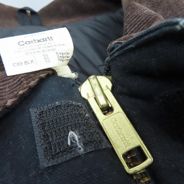 実際に弊社で買取させて頂いたCarhartt/カーハート USA製 ダック地 デッキコート/ジャケット C03 BLK/50の画像 4枚目