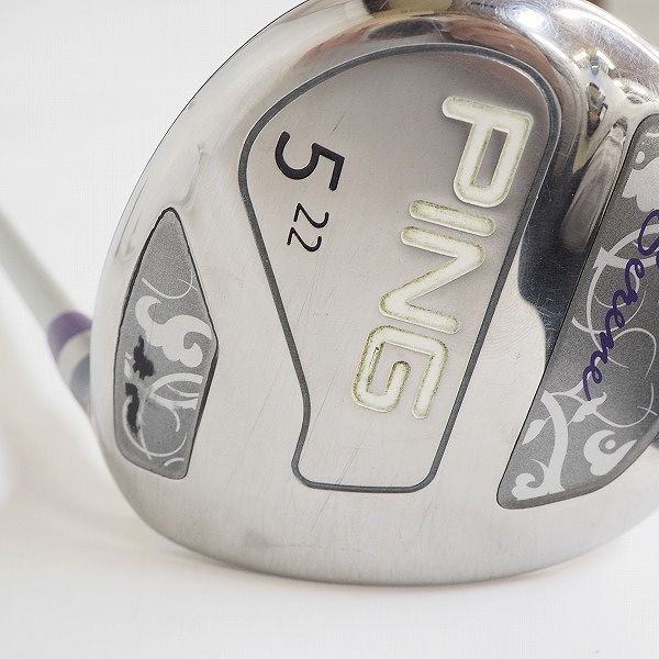 実際に弊社で買取させて頂いたPING/ピン serene/セリーヌ レディース フェアウェイウッド 3w/18°,5w/22°,ユーティリティ U5/26°3本セット の画像 5枚目