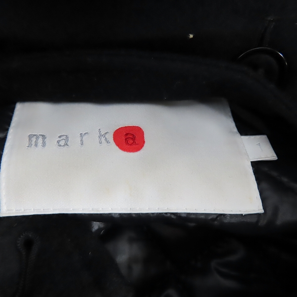 実際に弊社で買取させて頂いたmarka/マーカ メルトン/キルティング 中綿 モッズコート ブラック M10F-03C001C/1の画像 2枚目