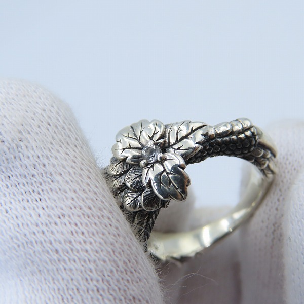 実際に弊社で買取させて頂いたBloody Mary/ブラッディマリー クロー/フラワー モチーフ リング w/2ダイヤモンド 13号の画像 8枚目