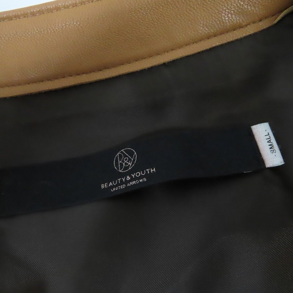 実際に弊社で買取させて頂いたBEAUTY&YOUTH UNITED ARROWS/ビューティーアンドユースユナイテッドアローズ シングルライダースジャケット 1225-199-6285の画像 2枚目