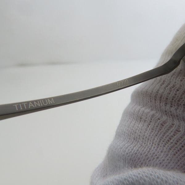 実際に弊社で買取させて頂いた999.9/フォーナインズ チタンフレーム 度入り眼鏡 ブラック M-31 の画像 6枚目