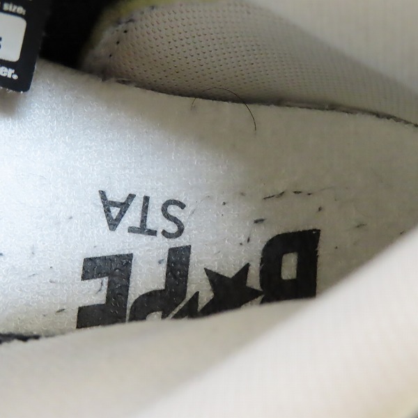 実際に弊社で買取させて頂いたA BATHING APE/アベイジングエイプ BAPE STA/ベイプスター スニーカー FS-015 ブラック/ホワイト/26.5の画像 8枚目