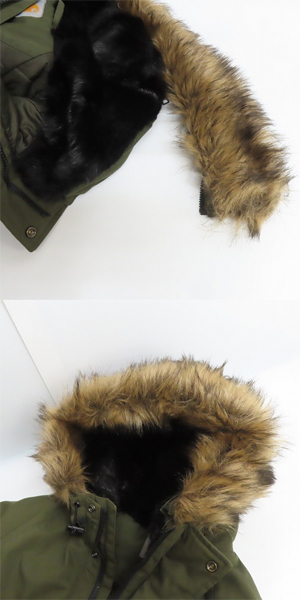 実際に弊社で買取させて頂いたCarhartt/カーハート TRAPPER PARKA/トラッパー パーカー 中綿 コート カーキ系/Sの画像 7枚目