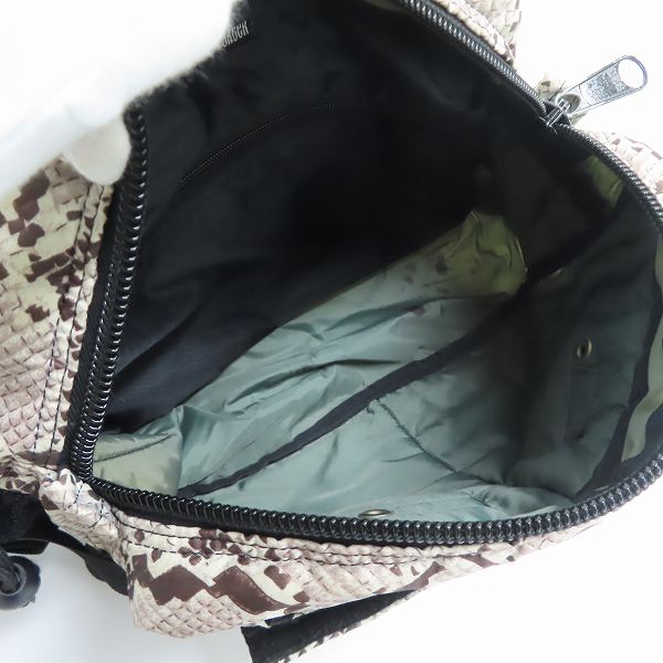 実際に弊社で買取させて頂いたHEAD PORTER/ヘッドポーター パイソン柄 ニューウエストバッグの画像 3枚目