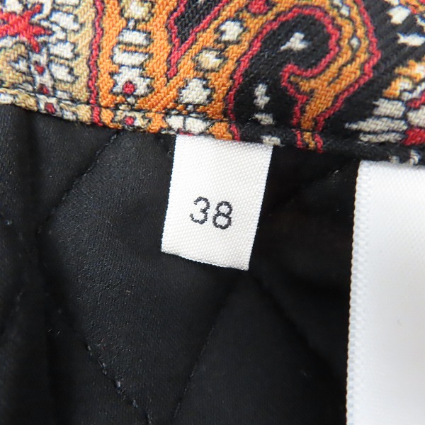 実際に弊社で買取させて頂いた【JPタグ】CELINE/セリーヌ 20-21AW ペイズリー キルティングスカート 2J207062K/38の画像 3枚目