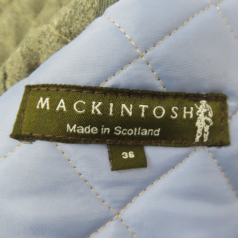 実際に弊社で買取させて頂いたMACKINTOSH SCOTLAND/マッキントッシュ キルティングジャケット 36の画像 3枚目
