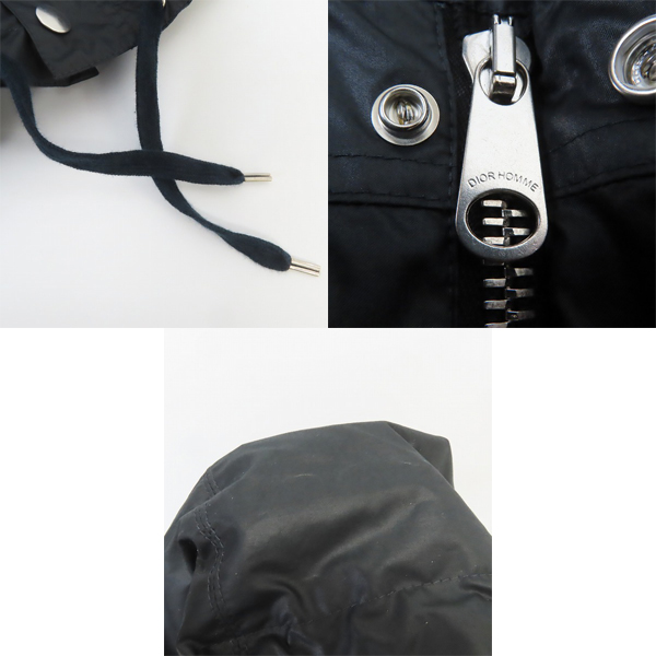実際に弊社で買取させて頂いたDior HOMME/ディオールオム 08SS クリス期 ジップアップストームジャケット 8E3141620661/44の画像 8枚目