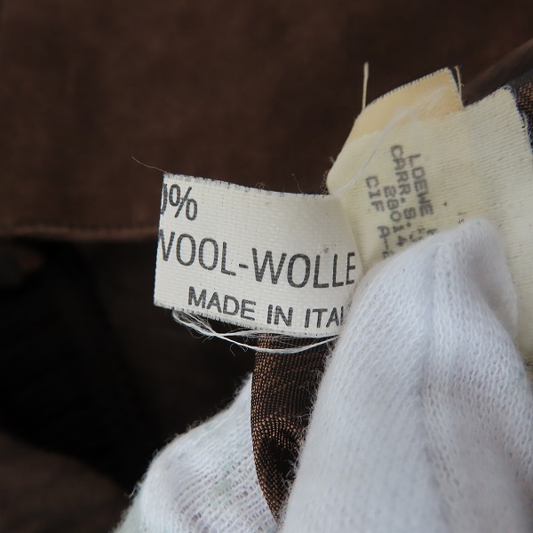 実際に弊社で買取させて頂いたLOEWE/ロエベ ニット切り替えし レザージャケット Size：38の画像 4枚目