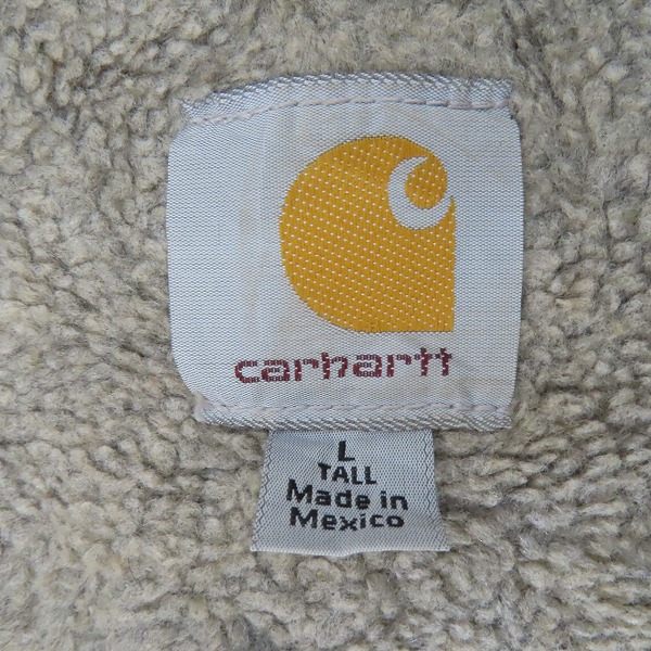 実際に弊社で買取させて頂いたcarhartt/カーハート ダック地 ジップアップ ベスト 中ボア ベージュ /Lの画像 2枚目