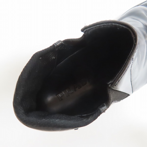 実際に弊社で買取させて頂いた【観賞用】PRADA/プラダ サイドゴア レザー シューズの画像 4枚目