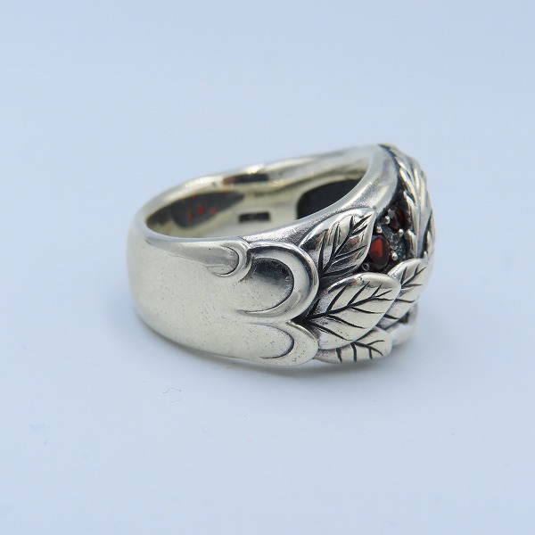 実際に弊社で買取させて頂いた【ギャラ付き】BloodyMary/ブラッディマリー Lava/ラヴァ/溶岩 リング w/ガーネット 13号の画像 3枚目