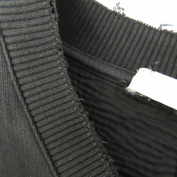実際に弊社で買取させて頂いたGIVENCHY/ジバンシィ17AWデストロイ加工スウェットトレーナー BM70393Y0S/Lの画像 6枚目