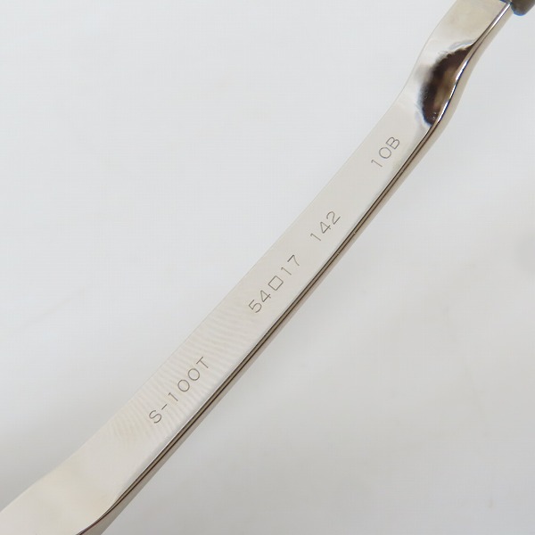 実際に弊社で買取させて頂いた9999/フォーナインズ Titanium/チタン 度入り 眼鏡 メガネフレーム S-100T 142の画像 6枚目