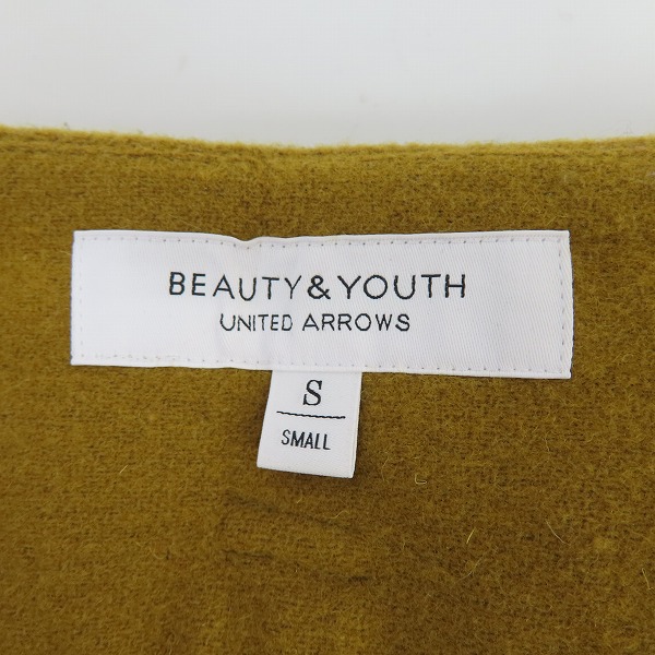 実際に弊社で買取させて頂いたBEAUTY＆YOUTH UNITED ARROWS/ビューティ&ユース ユナイテッドアローズ フラノ ベルト タック ワイドパンツ/Sの画像 4枚目