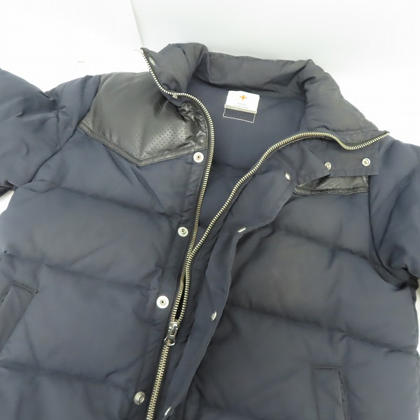 実際に弊社で買取させて頂いたHEAD PORTER PLUS/ヘッドポータープラス レザーヨーク ジップアップジャケット/Mの画像 2枚目