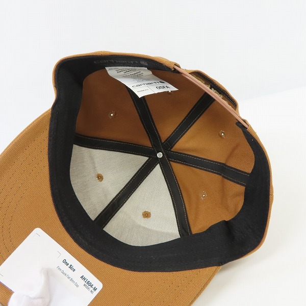 実際に弊社で買取させて頂いた(1)Carhartt/カーハート Firm Duck Flat Brim Cap ファームダック フラットブリム キャップ ブラウン AH1604-M の画像 5枚目