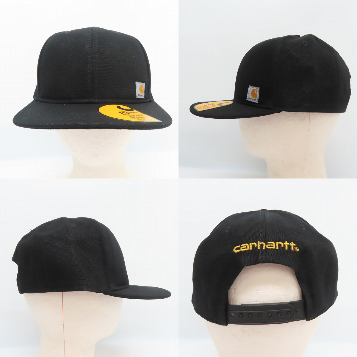 実際に弊社で買取させて頂いた(1)Carhartt/カーハート Firm Duck Flat Brim Cap ファームダック フラットブリム キャップ ブラック AH1604-M/OSFAの画像 1枚目