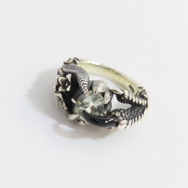 実際に弊社で買取させて頂いたBloody Mary/ブラッディマリー Rise/ライズ リング w/オニキスクロー&グリーンアメジスト 11号