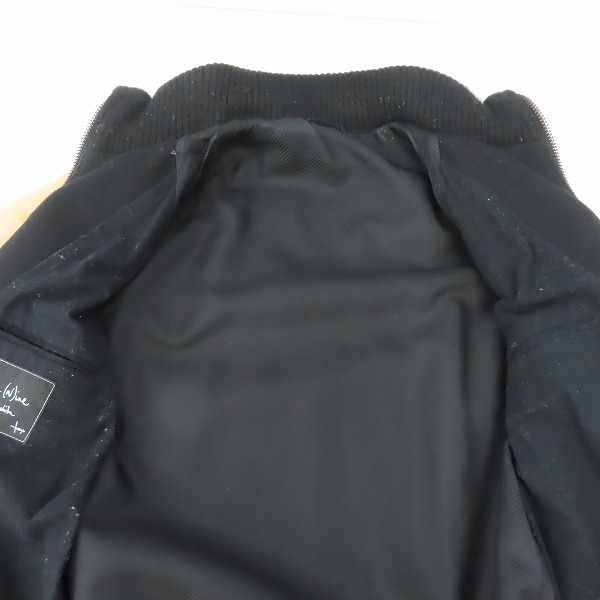 実際に弊社で買取させて頂いたNUMBER(N)INE/ナンバーナイン  袖レザー ウール スタジャン F08-NJ052B/2の画像 7枚目