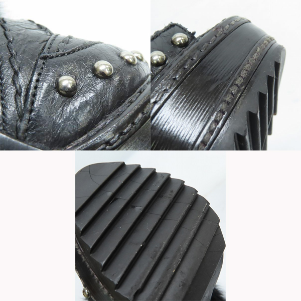 実際に弊社で買取させて頂いた【難あり】PRADA/プラダ ムートン ファー レザー チャンキーヒールパンプス/35の画像 6枚目