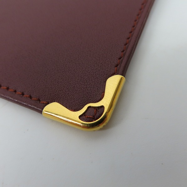 実際に弊社で買取させて頂いたCartier/カルティエ マストライン レザー 二つ折り 財布 ウォレットの画像 6枚目