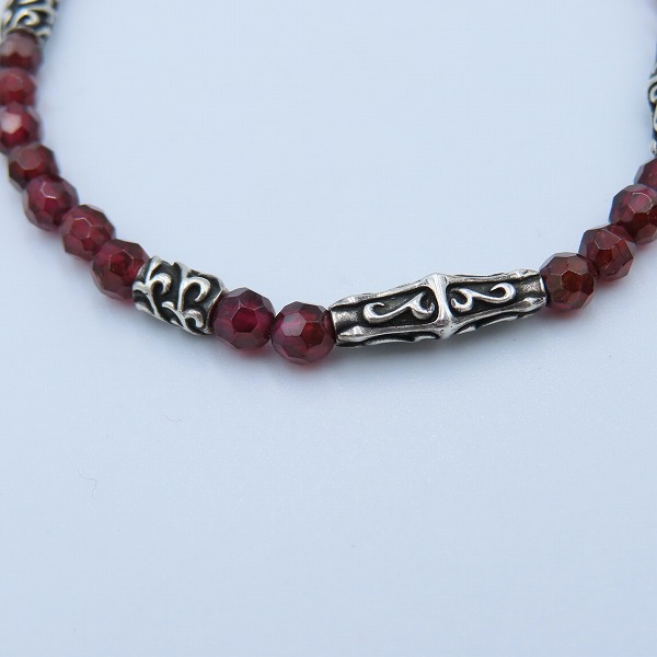 実際に弊社で買取させて頂いた【ギャラ付】Bloody Mary/ブラッディマリー Ritual/リチュアル ビーズブレスレット w/ガーネットの画像 2枚目