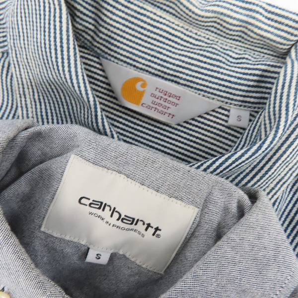 実際に弊社で買取させて頂いたCarhartt/カーハート ストライプデニムシャツ/カモ切り替えシャツ/2点セットの画像 2枚目