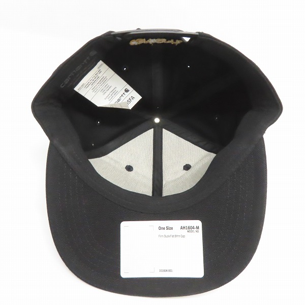 実際に弊社で買取させて頂いた(1)Carhartt/カーハート Firm Duck Flat Brim Cap ファームダック フラットブリム キャップ ブラック AH1604-M/OSFAの画像 2枚目