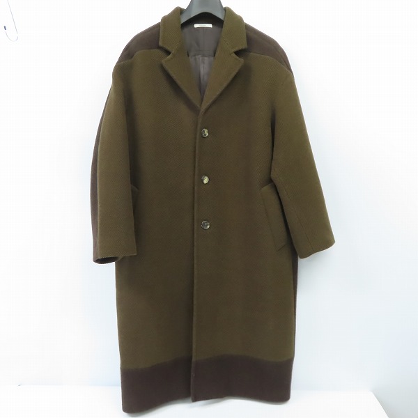 実際に弊社で買取させて頂いた【JPタグ】CELINE/セリーヌ フィービー期 バイカラー プレーン ロング コート 2 8X33/574C 34