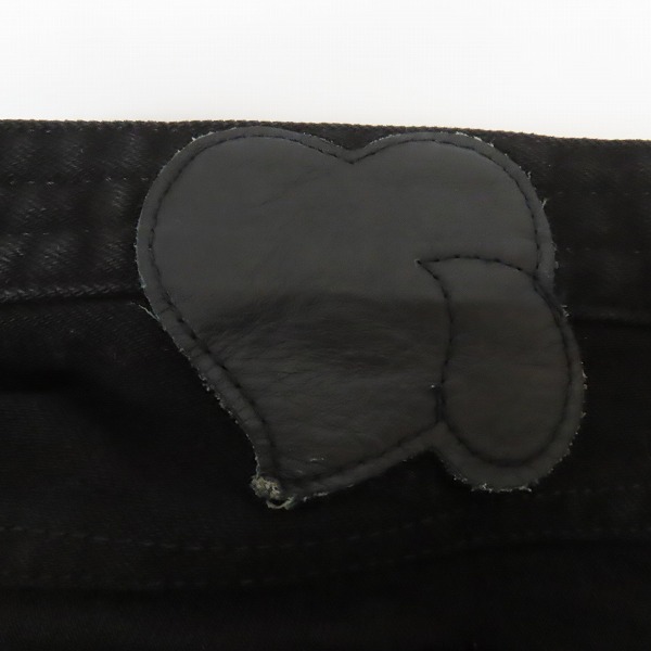 実際に弊社で買取させて頂いたn(n) BY NUMBER (N)INE/エヌエヌバイナンバーナイン ハート涙/音符 デニムパンツ S08-NNP006/SIZE2×LENGTH30の画像 4枚目