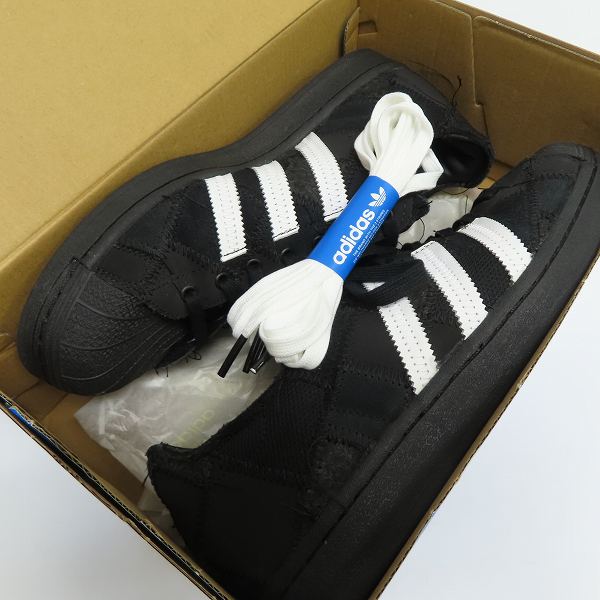実際に弊社で買取させて頂いたRECOUTURE×atmos×adidas Originals/リクチュール×アトモス×アディダス Superstar Black/スーパースター GW3473/27.5の画像 8枚目