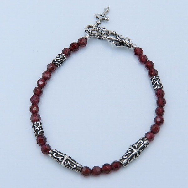 実際に弊社で買取させて頂いた【ギャラ付】Bloody Mary/ブラッディマリー Ritual/リチュアル ビーズブレスレット w/ガーネットの画像 1枚目