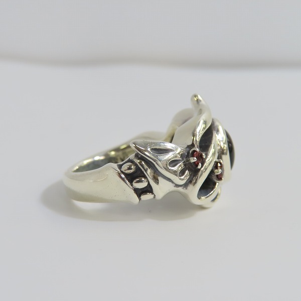 実際に弊社で買取させて頂いたBloody Mary/ブラッディマリー KAI/カイ 2008Xmas限定 鬼火 リング w/オニキス&ガーネット 13号の画像 4枚目