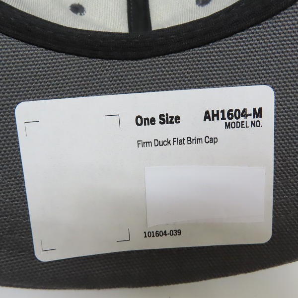 実際に弊社で買取させて頂いた(1)Carhartt/カーハート Firm Duck Flat Brim Cap ファームダック フラットブリム キャップ グレー AH1604-M/OSFAの画像 8枚目