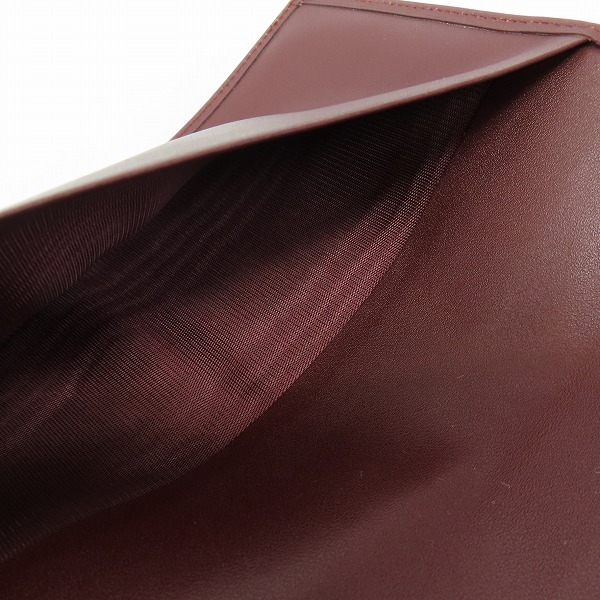 実際に弊社で買取させて頂いたCartier/カルティエ マストライン レザー 二つ折り 財布 ウォレットの画像 4枚目