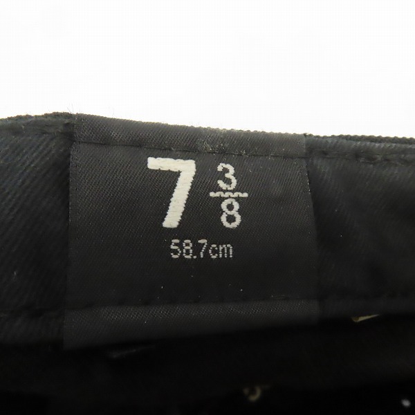 実際に弊社で買取させて頂いたNEW ERA×BLVCK SCVLE/ニューエラ×ブラックスケール 刺繍ロゴ/キャップ 7-3/8の画像 4枚目