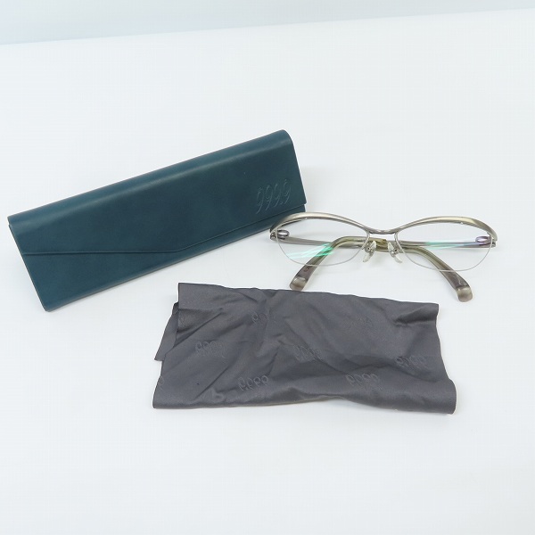 実際に弊社で買取させて頂いた999.9/フォーナインズ 度入り眼鏡/メガネフレーム チタニウム S-307T/4の画像 9枚目