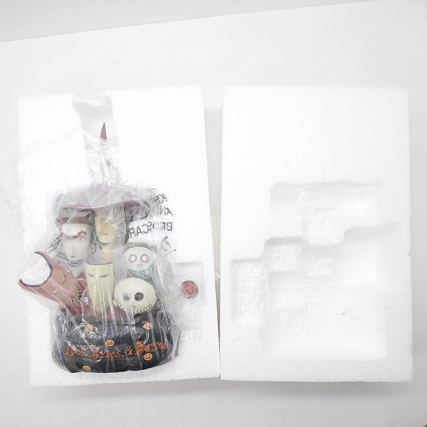 実際に弊社で買取させて頂いたNECA ナイトメア・ビフォア・クリスマス ウギー・ブギー レジン ヘッドノッカー/ロック ショック バレル スタチュー 2点セットの画像 8枚目